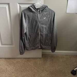Nike boys Gray Zip-Up Hoodie